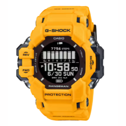 Casio G-Shock Rangemen GPR-H1000-9DR Heart Rate Monitior with GPS Men Yellow Sport Watch